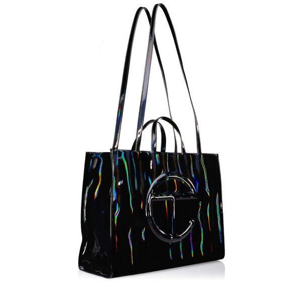 Large Shopping Bag - Black Rainbow - Picture 2 of 7